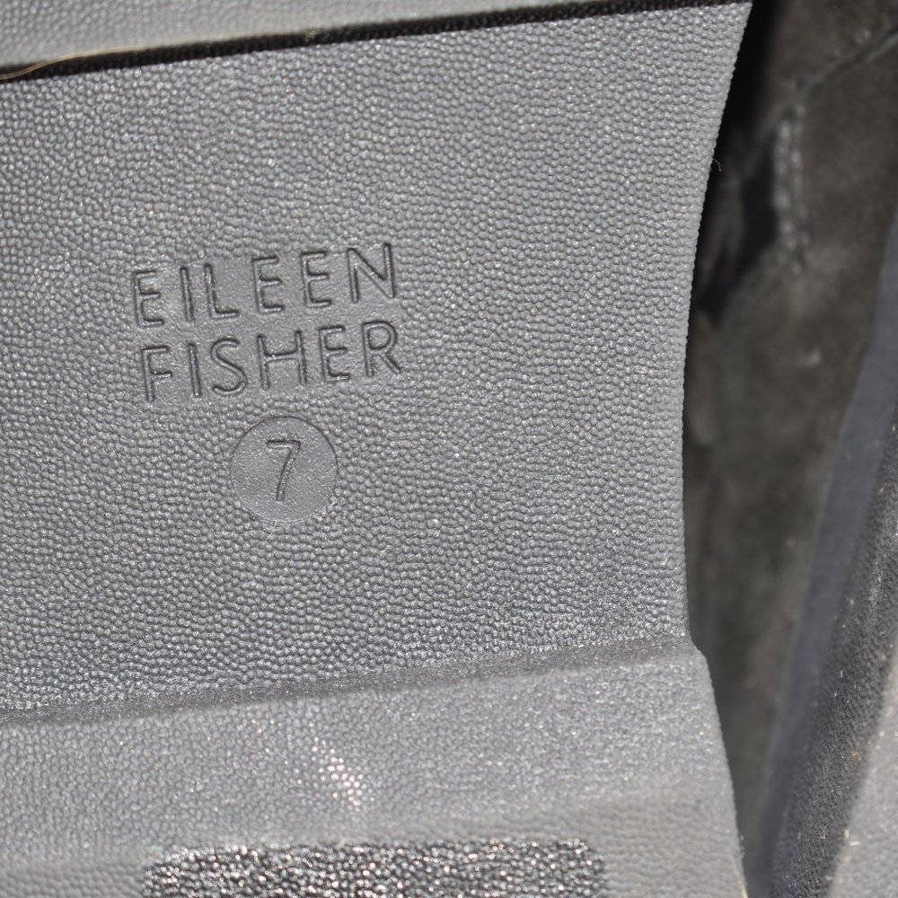 $280 EILEEN FISHER FLOYD WATERPROOF WINTER BOOT BLACK PLATFORM comfort  7 (TB24) - Picture 9 of 9